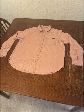 Calvin Klein Jeans Airflow Utility Shirt Women’s M Button Up Misty Pink
